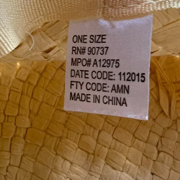 Weaved Straw Sun Hat Natural Color - Picture 3 of 4